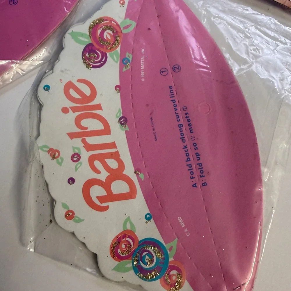 New Vintage Pack Of 6 Barbie Party Tiaras Crowns Princess Birthday Favor 1991